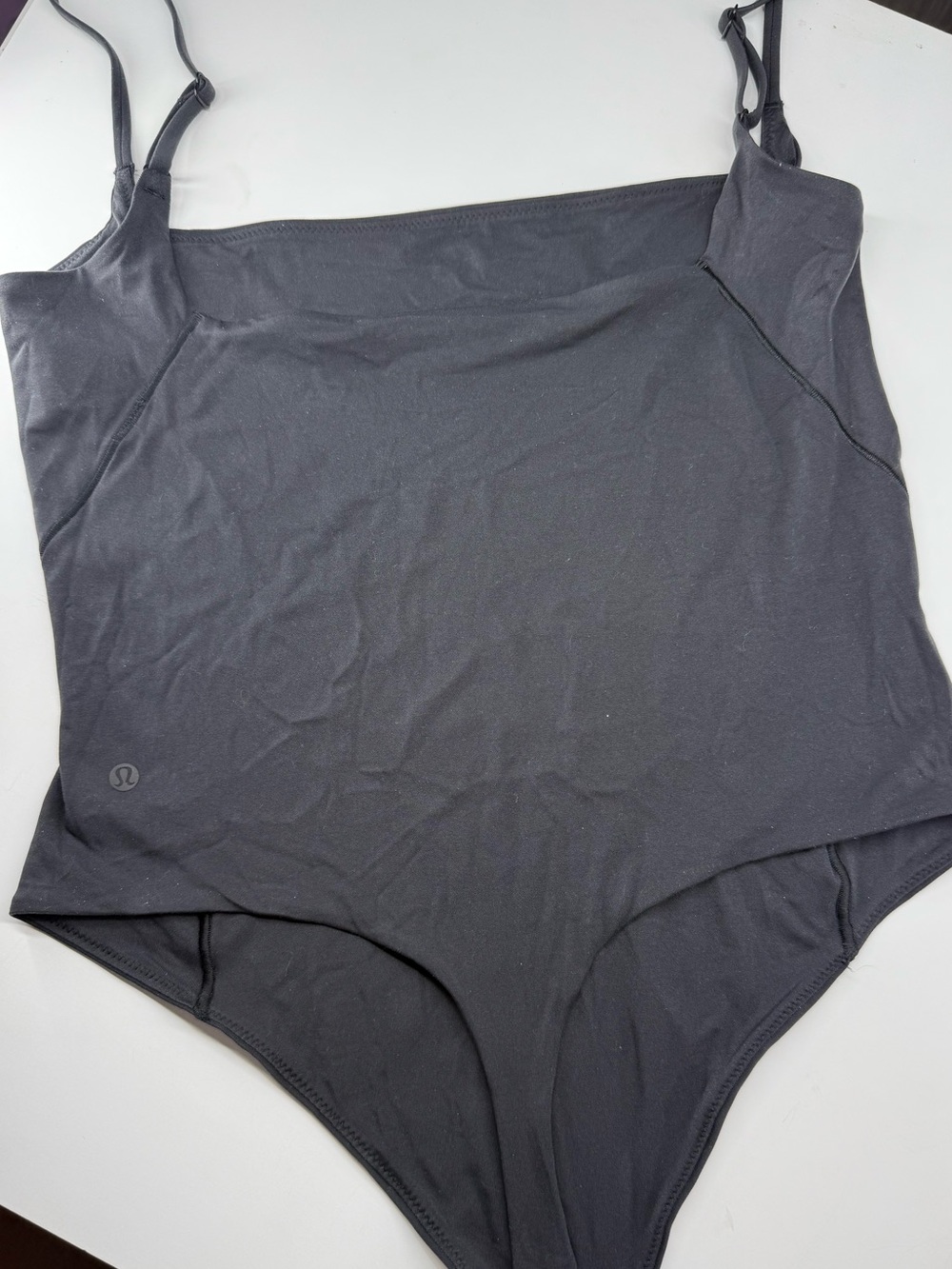 lululemon athletica Black Scoop Neck Bodysuit Tank